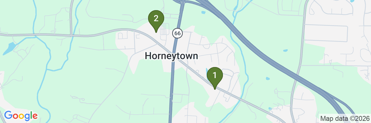 Map showing facility locations